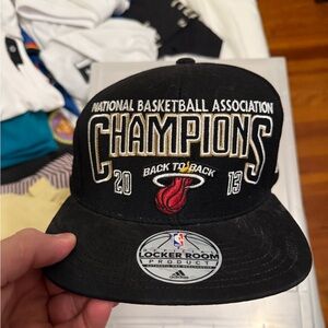 Adidas Miami Heat Black NBA Champions Cap 2013